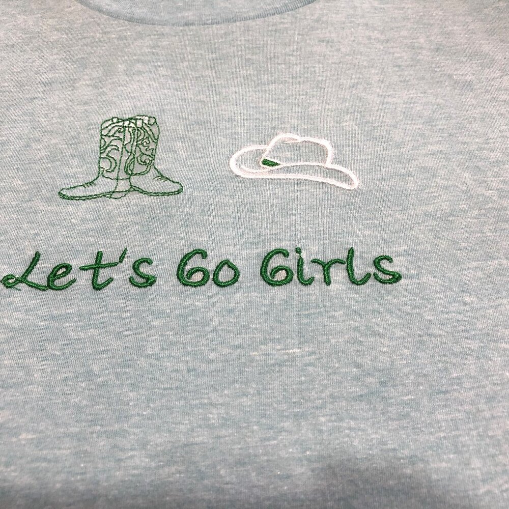 Crop Top Light Green Let's GO GIRLS